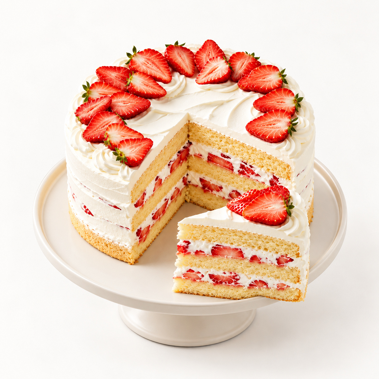 Fresh Strawberry Cloud Cake