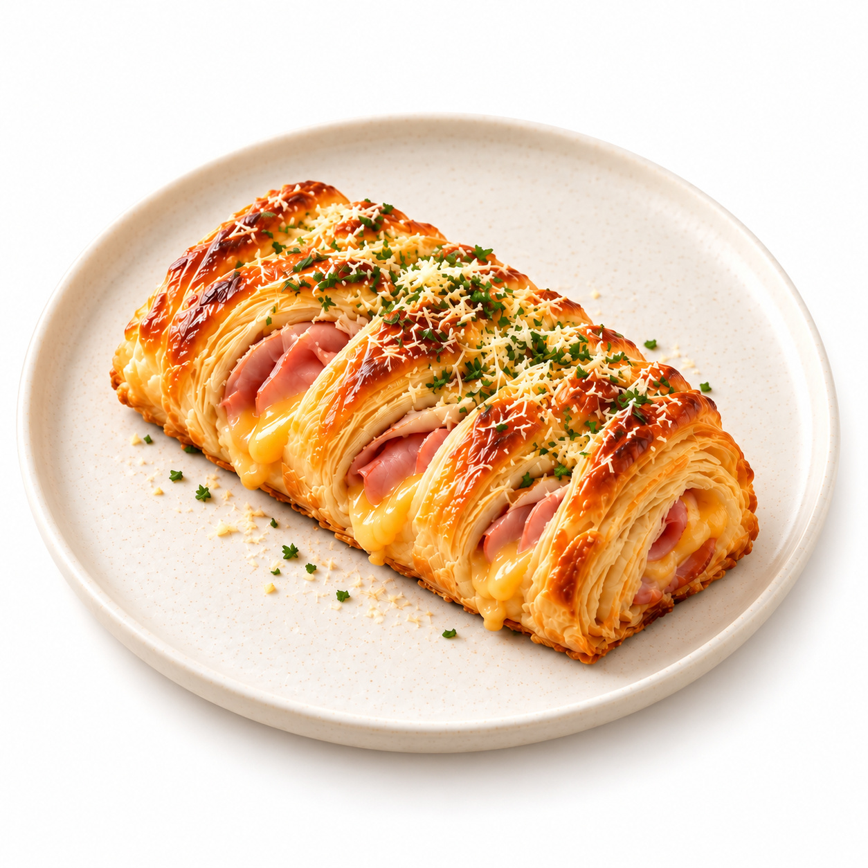 Golden Ham & Cheese Puff