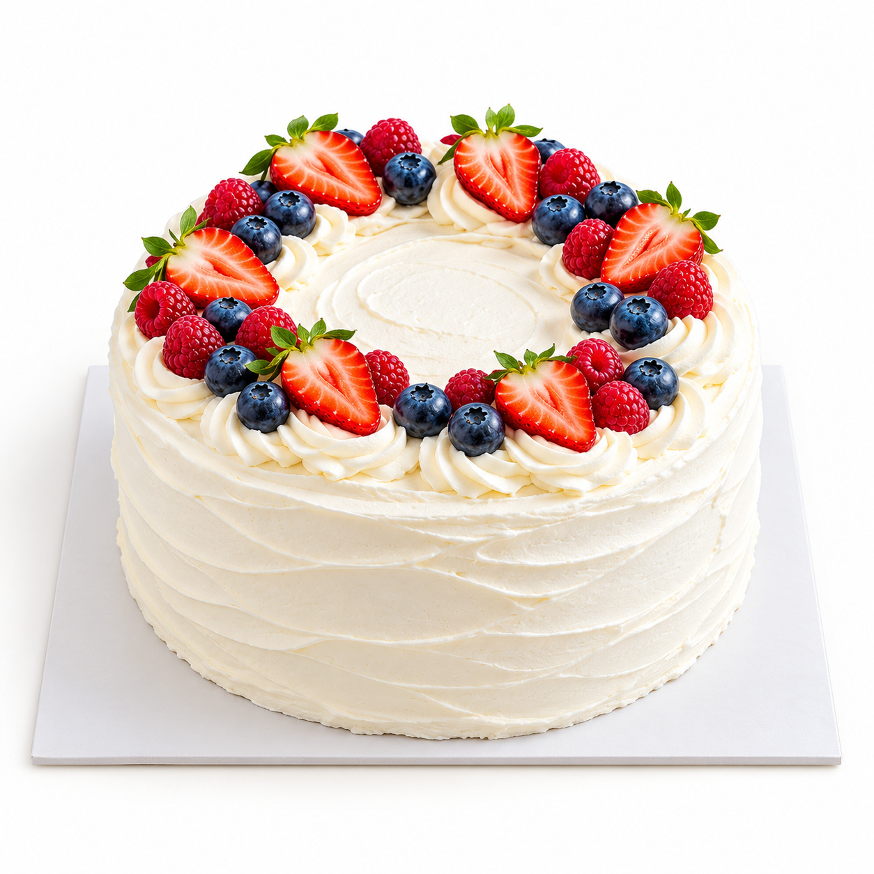 Mixed Berry Cloud Cake