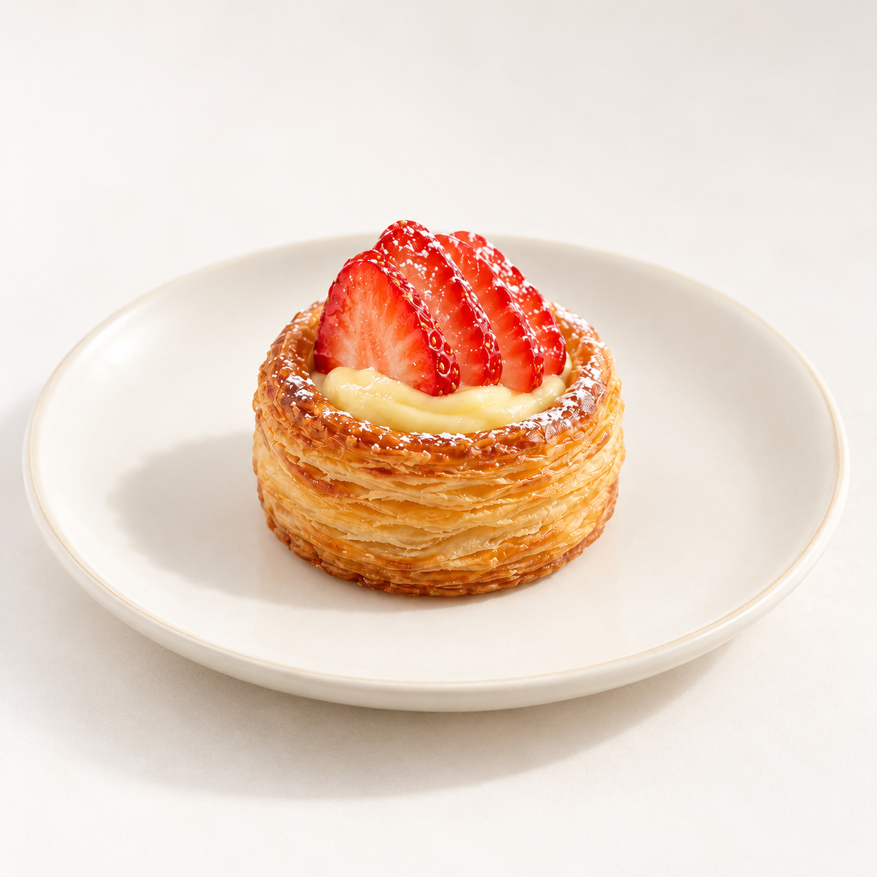 Strawberry Custard Bite